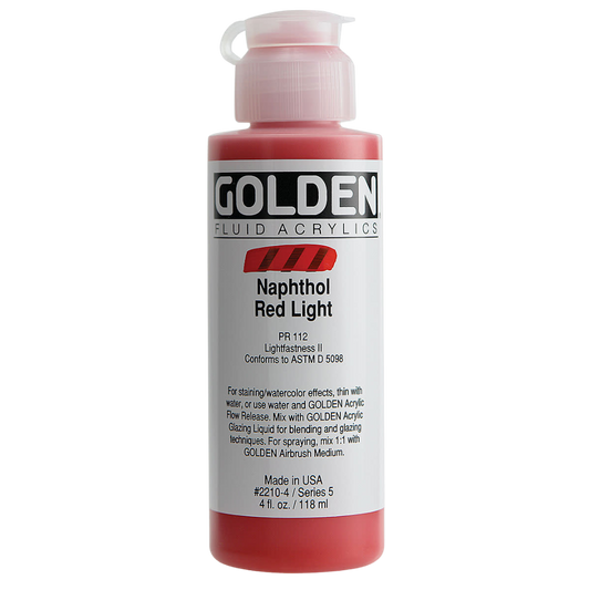 Fluid Naphthol Red Light Acrylic Paint 4oz