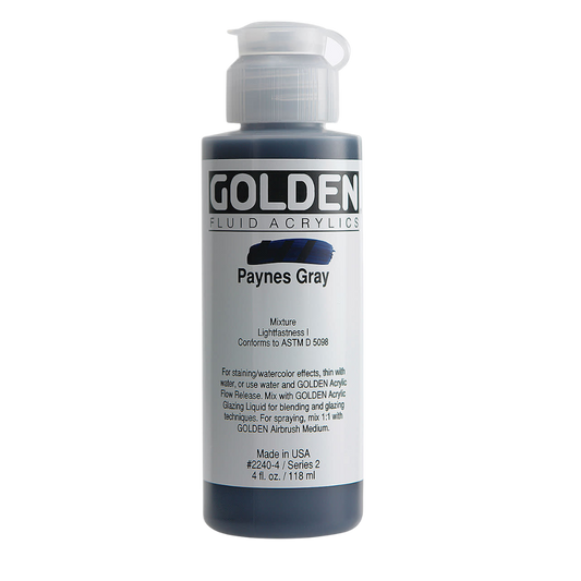 Paynes Gray Fluid Acrylic Paint 4oz