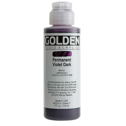 Fluid Permanent Violet Dark Acrylic Paint 4oz