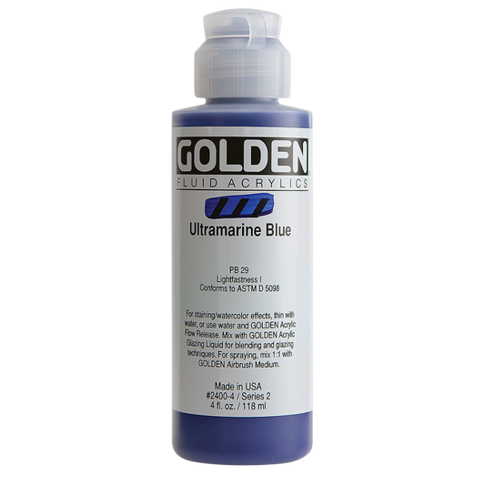 Fluid Ultramarine Blue Acrylic Paint 4oz