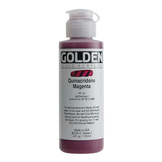 Fluid Quinacridone Magenta Acrylic Paint 4oz