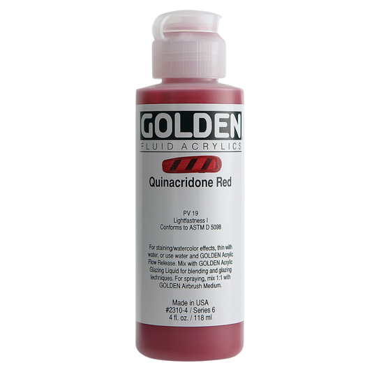 Fluid Quinacridone Red Acrylic Paint 4oz