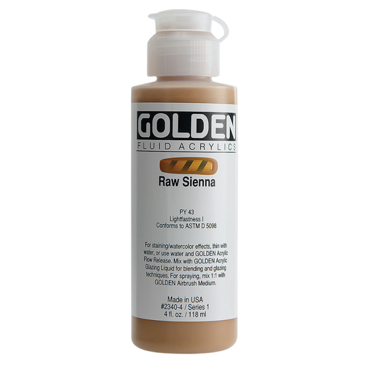 Fluid Raw Sienna Acrylic Paint 4oz