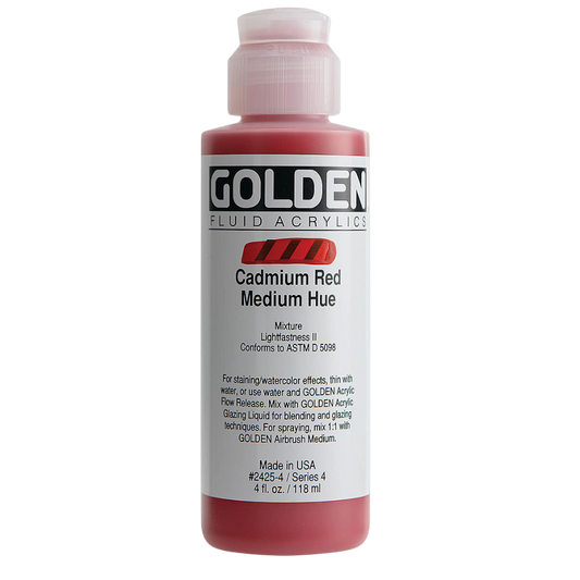 Fluid Cadmium Red Medium Hue Acrylic Paint 4oz