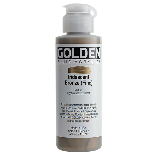Fluid Iridescent Bronze (fine) Acrylic Paint 4oz