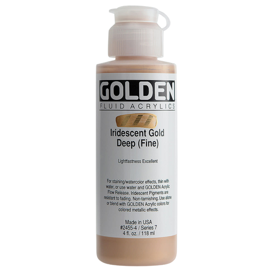 Fluid Iridescent Gold (Fine) Acrylic Paint 4oz