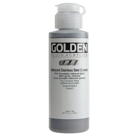Fluid Iridescent Stainless Steel (Coarse) Acrylic Paint 4oz