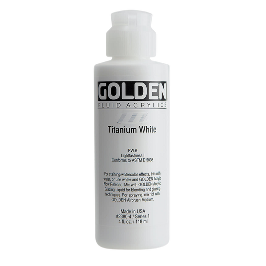 Fluid Titanium White Acrylic Paint 4oz