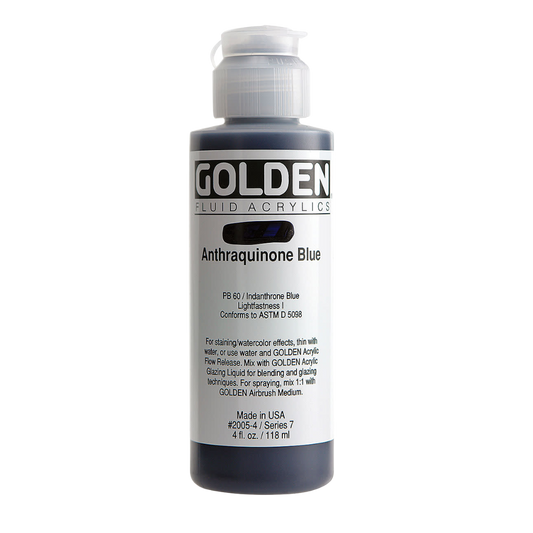 Fluid Anthraquinone Blue Acrylic Paint 4oz