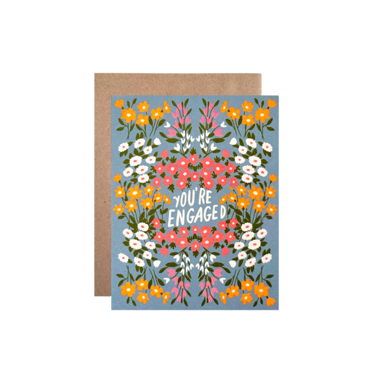 You're Engaged Blue Garden Card