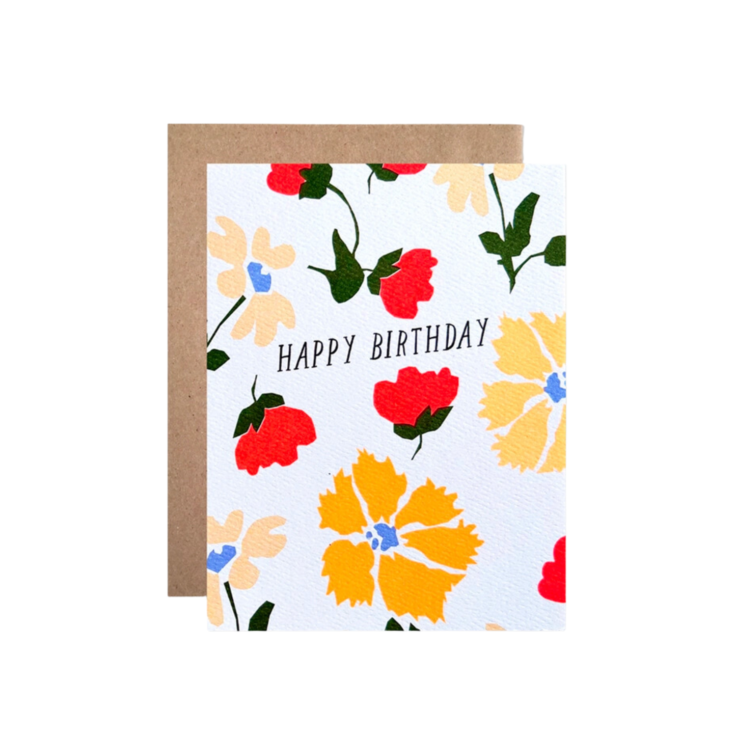 Happy Birthday Bright Neon Cut Out Garden Card