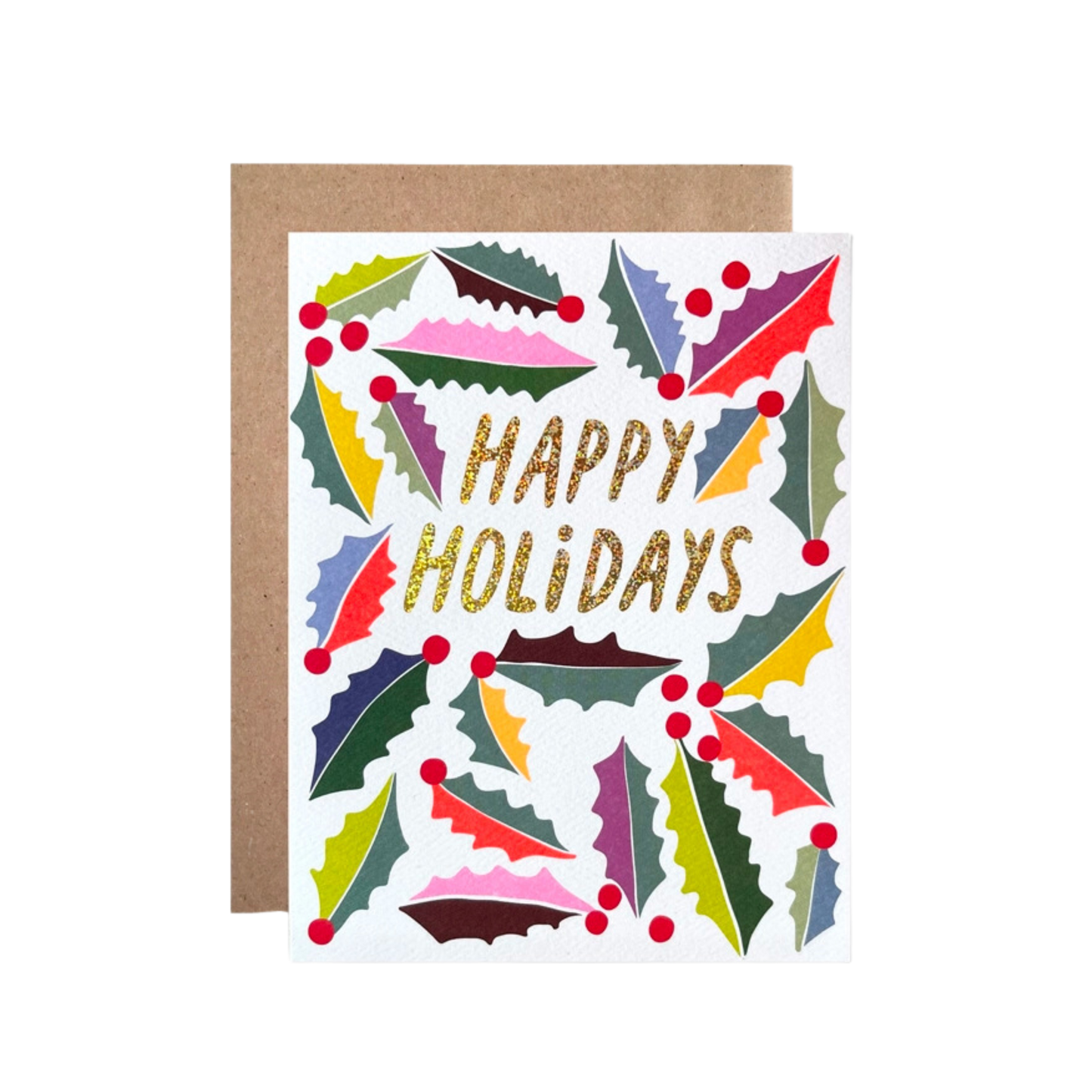 Happy Holidays Holly Card