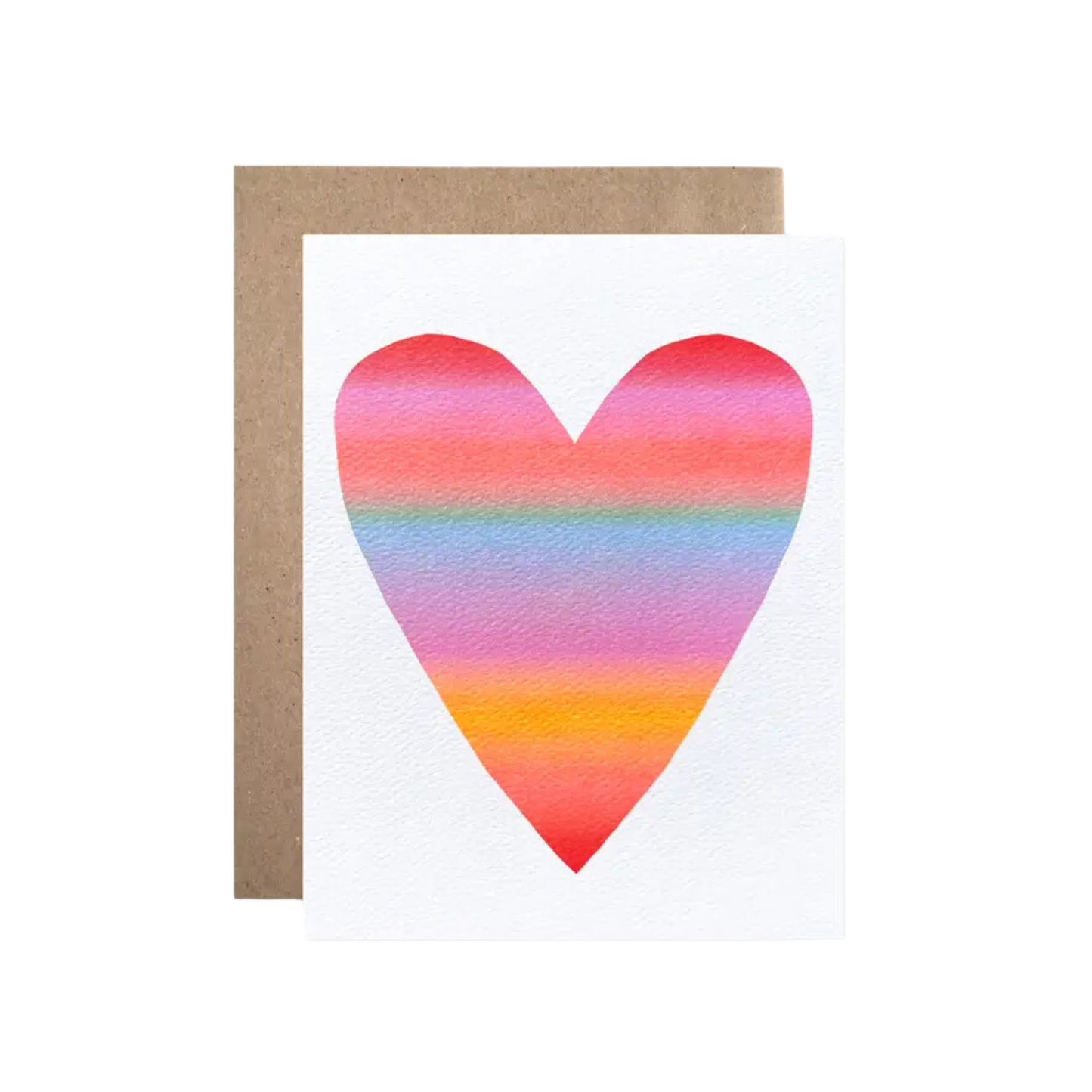 Large Neon Gradient Heart Card