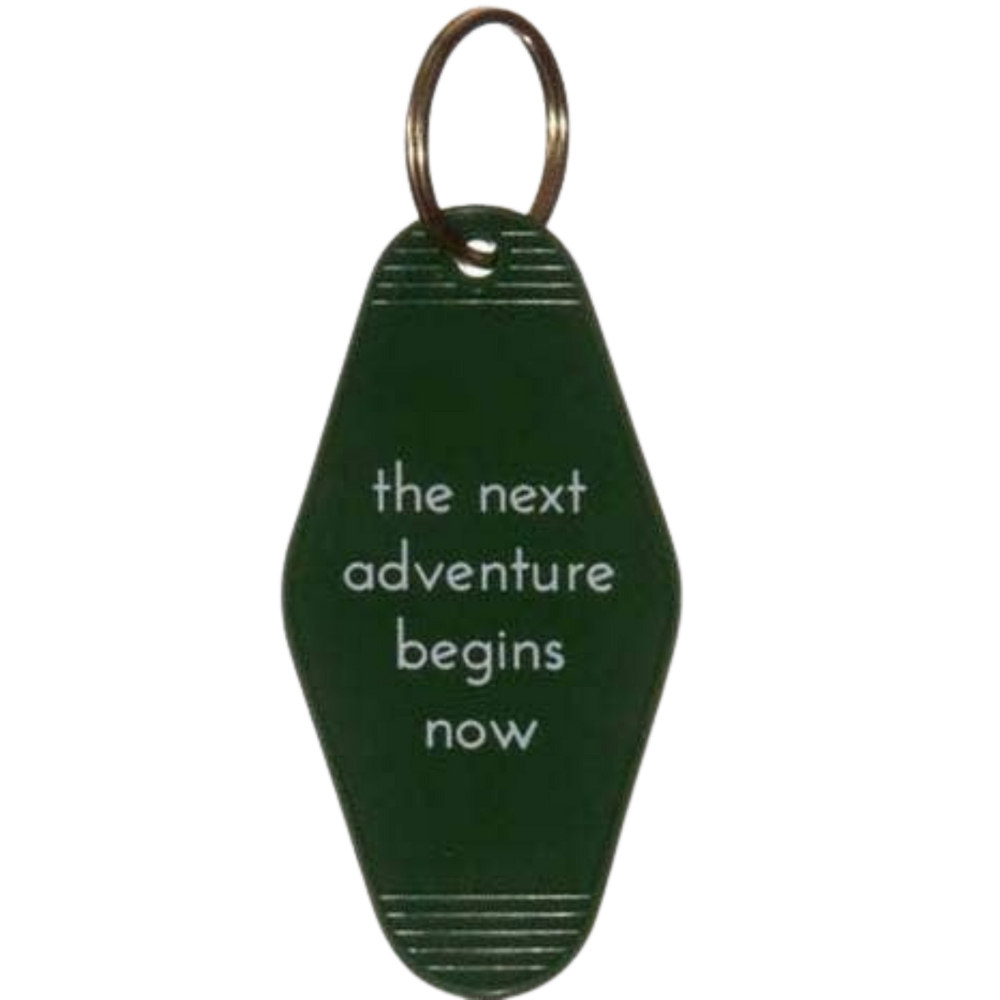 The Next Adventure Begins Now Key Tag