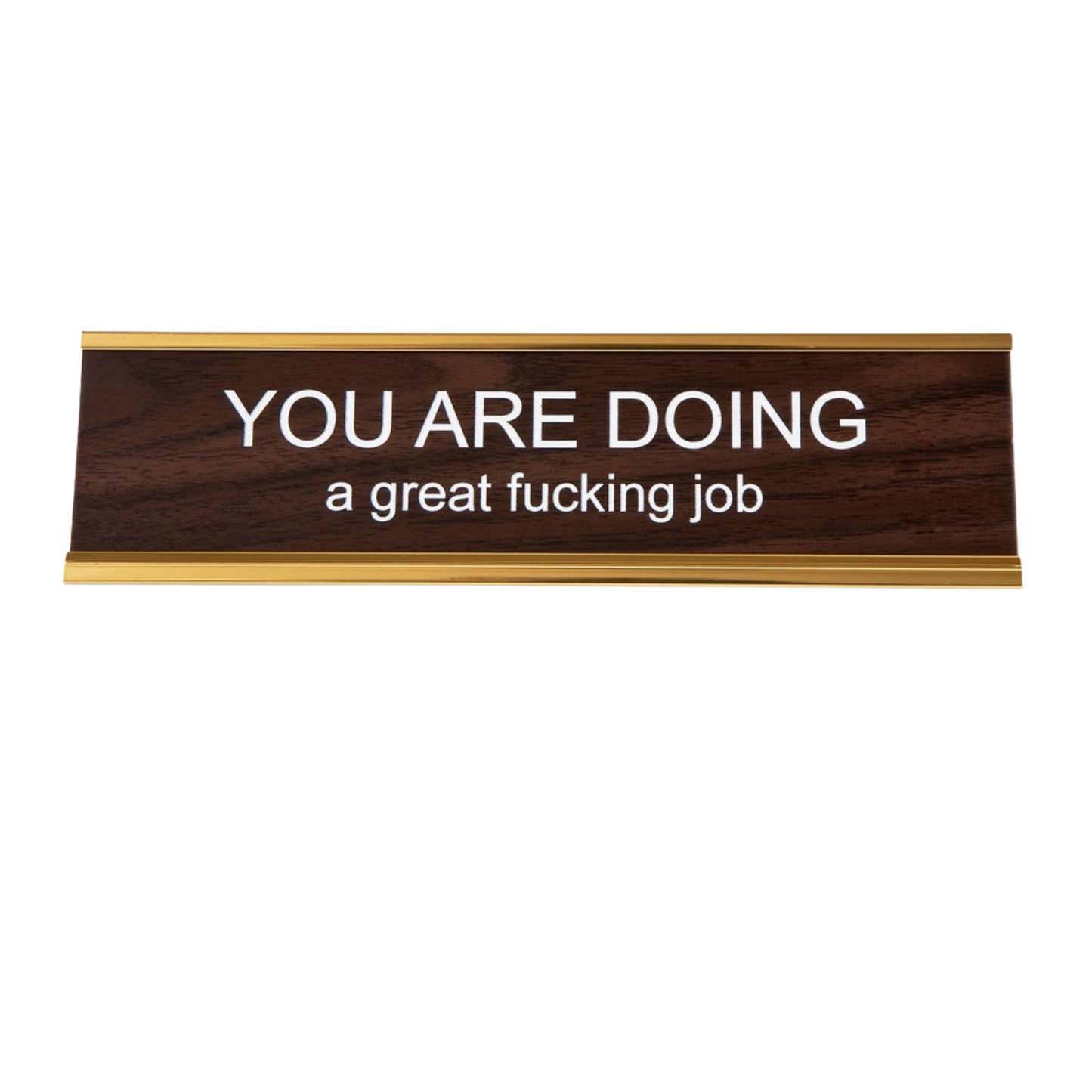 You Are Doing a Great Fucking Job Nameplate