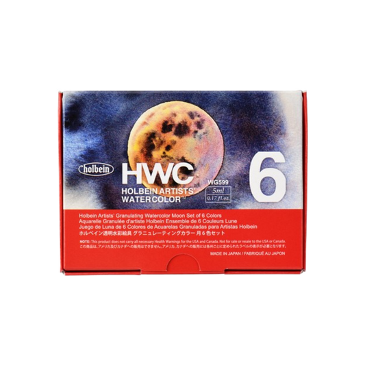 Holbein Artists' Watercolor Granulating Moon - Set of 6 (5 ml)