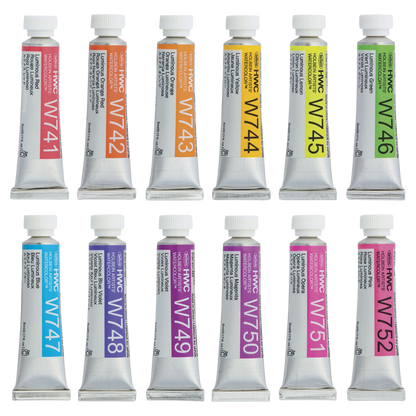 Holbein Artists' Luminous Watercolors - Set of 12 (5 ml)