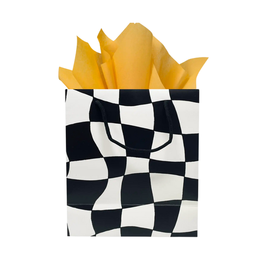 Warped Check Gift Bag