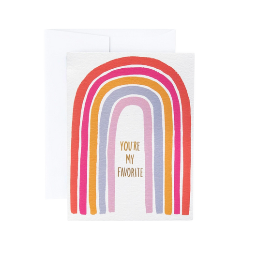 You're My Favorite Rainbow Greeting Card