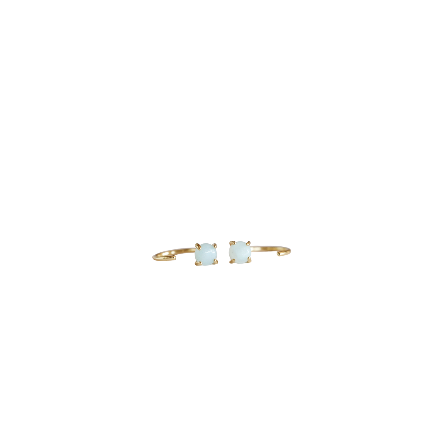 Amazonite Huggies