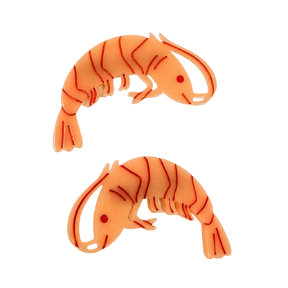 Shrimp Alligator Hair Clip Set