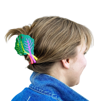 Rainbow Chard Hair Claw Clip