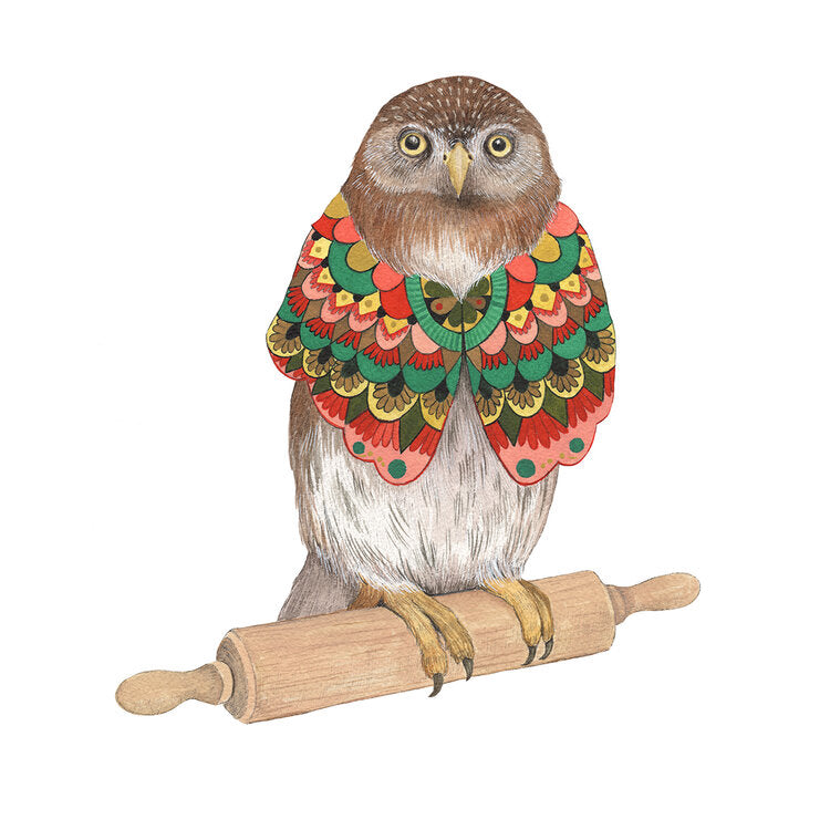 Woodland Kitchen: Joseph's Rolling Pin - Art Print