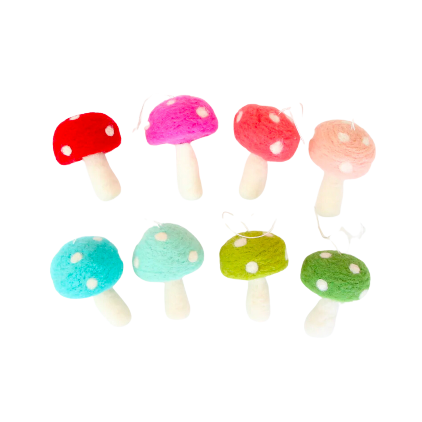 Felt Mushroom Ornament Set