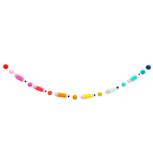 Colored Pencil Felt Garland