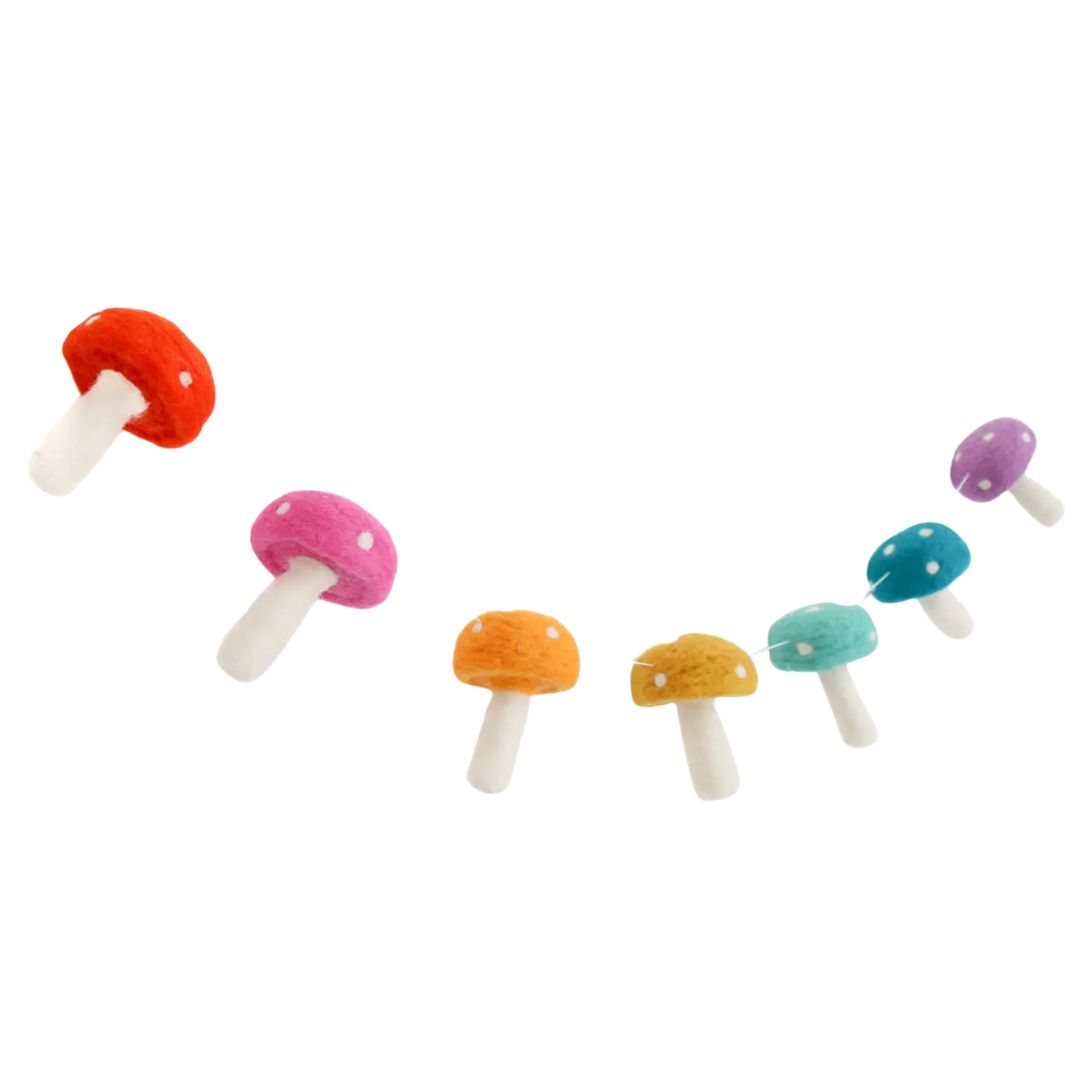 Mushroom Felt Garland