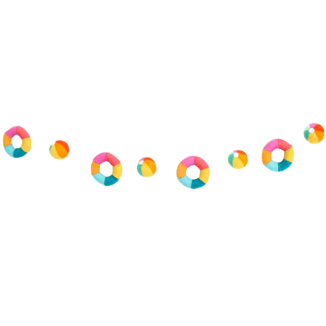 Beach Ball and Pool Float Felt Garland
