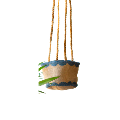 Printed Jute Hanging Planter