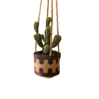 Printed Jute Hanging Planter