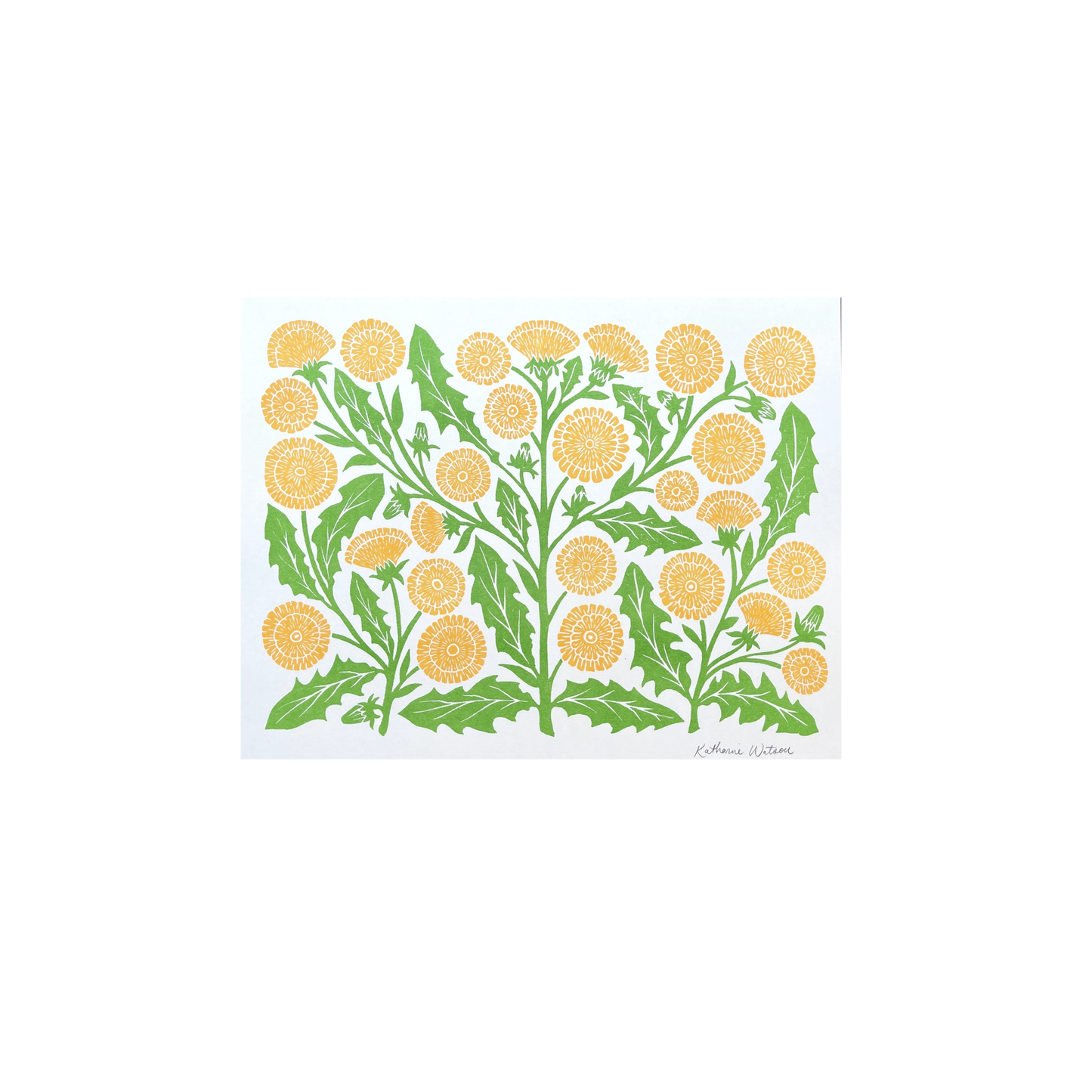 Garden Series: Dandelion Risograph