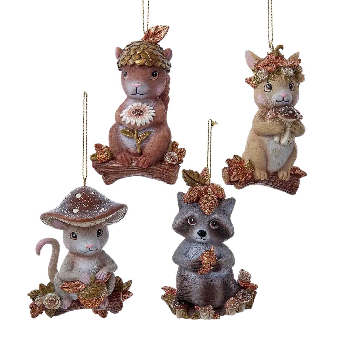 Brown & Copper Forest Animals Ornament