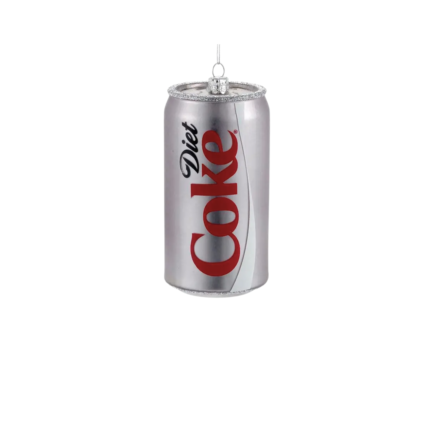 Glass Diet Coke Can Ornament