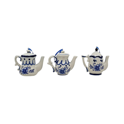 Delft Blue Teapot Ornaments