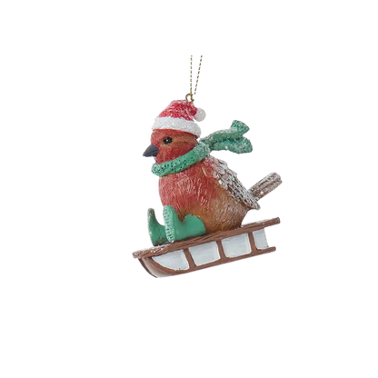 Winter Resin Bird Ornaments