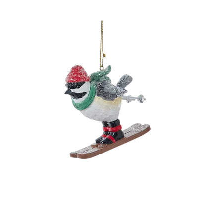 Winter Resin Bird Ornaments