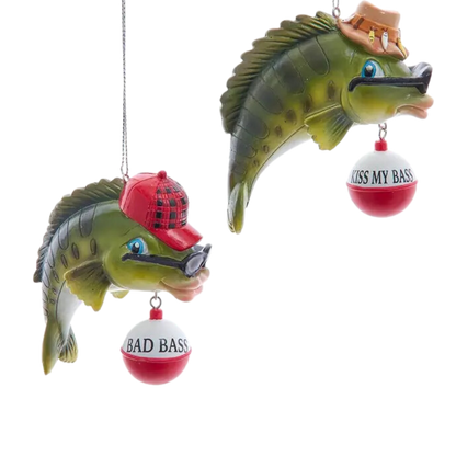 Resin Lodge Bass Fish Ornament