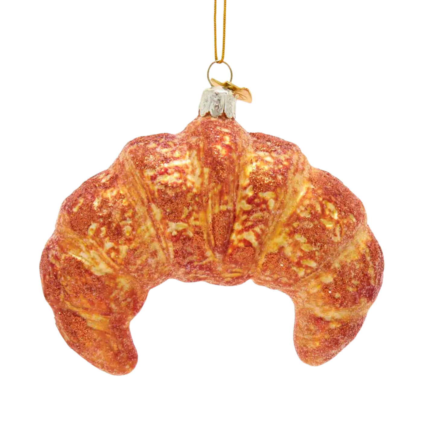 Noble Gems Glass Croissant Ornament