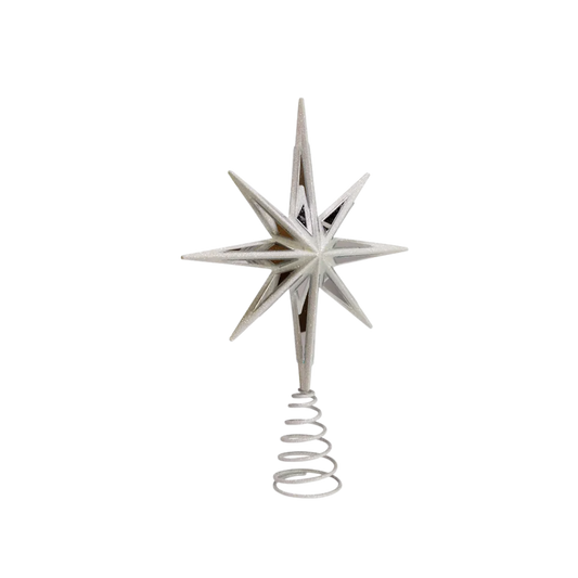 White Mirror Star Tree Topper