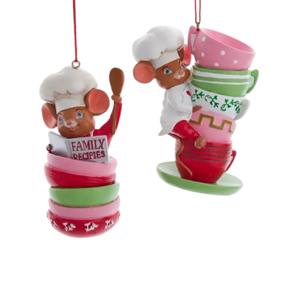 Resin Mice Chef Ornament