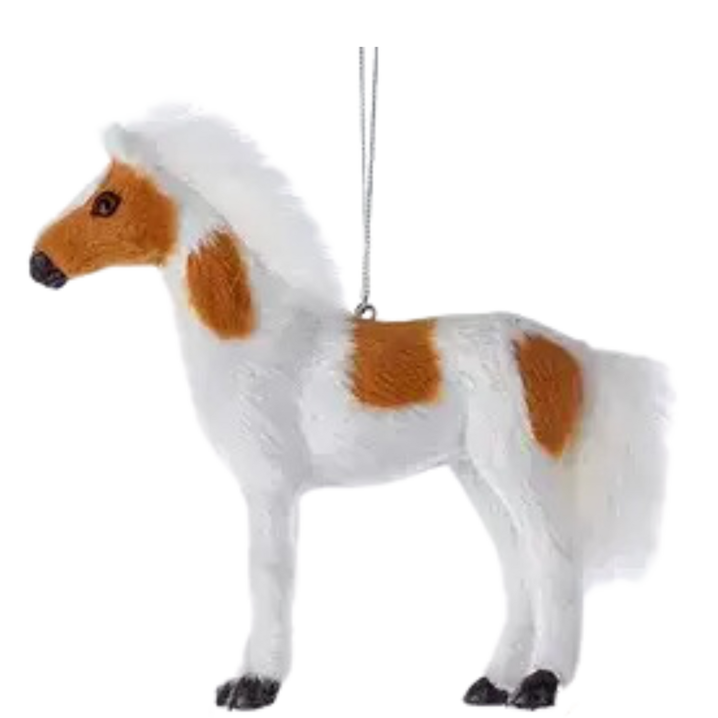 Plastic Plush Horse Ornament