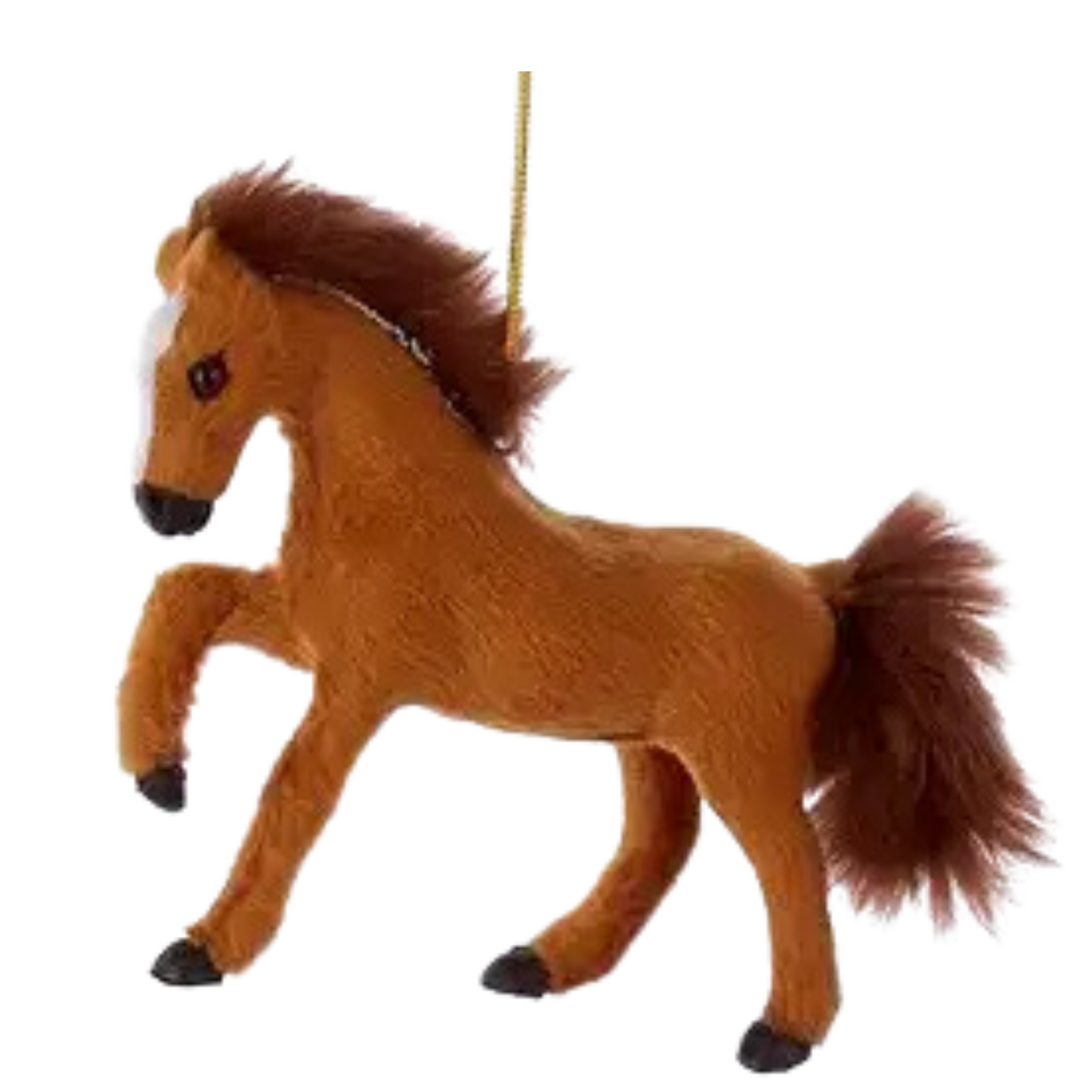 Plastic Plush Horse Ornament
