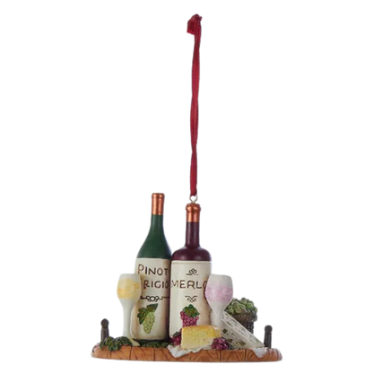 Resin Wine & Cheese Tray Ornament