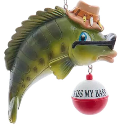 Resin Lodge Bass Fish Ornament
