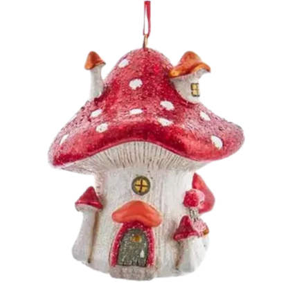 Pinecone Mushroom House Ornaments