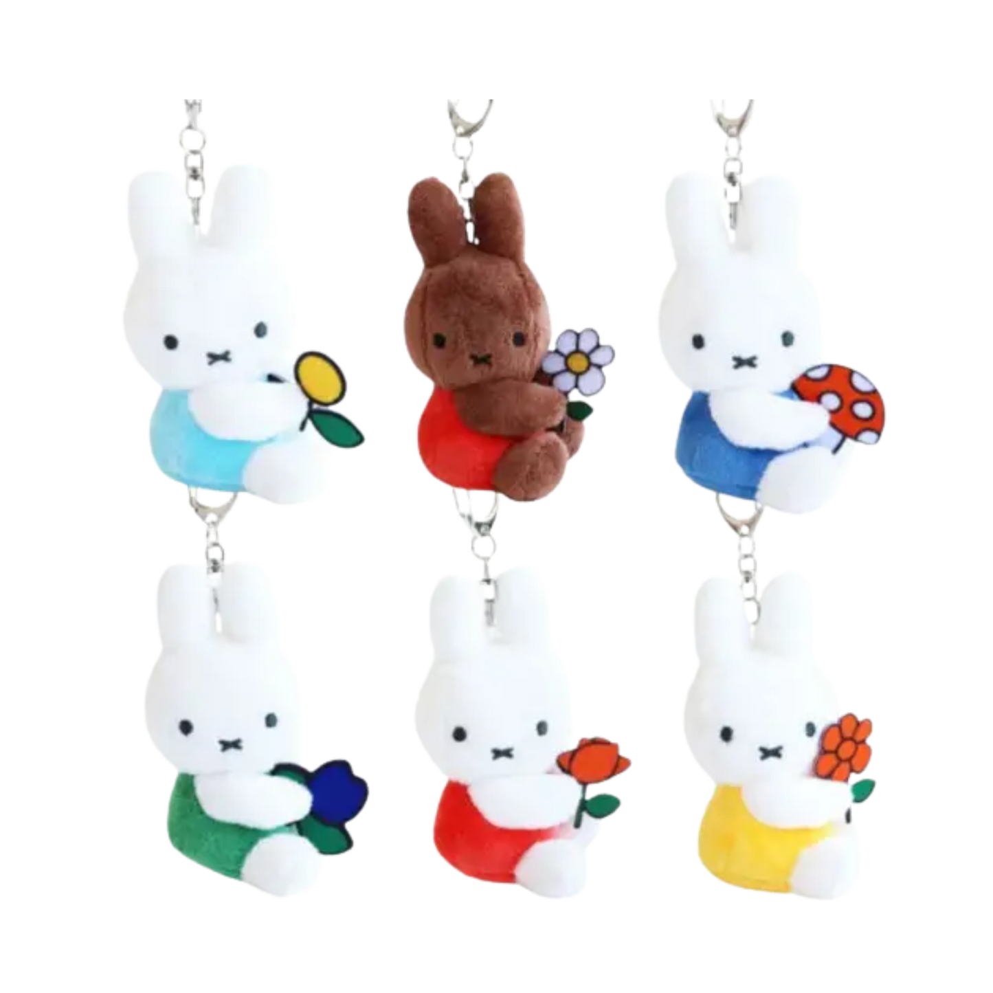 Miffy & Friends with Flower Plush Key Chain Bag Charm