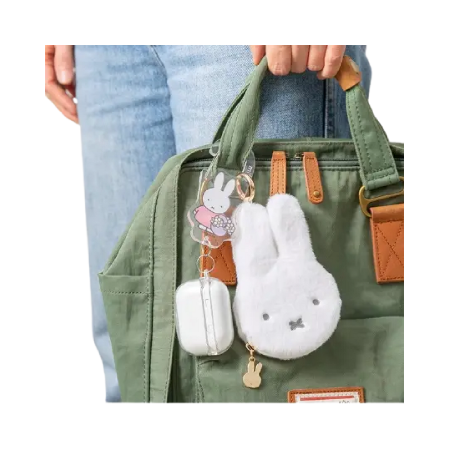 Miffy Slim Pouch Keychain, Bag Deco Charm